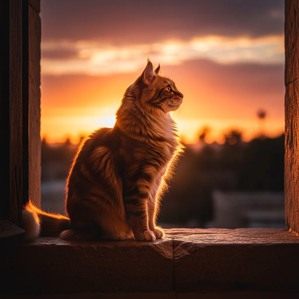 Fluffy cat looking undeniably regal – proof that some cats still expect worship