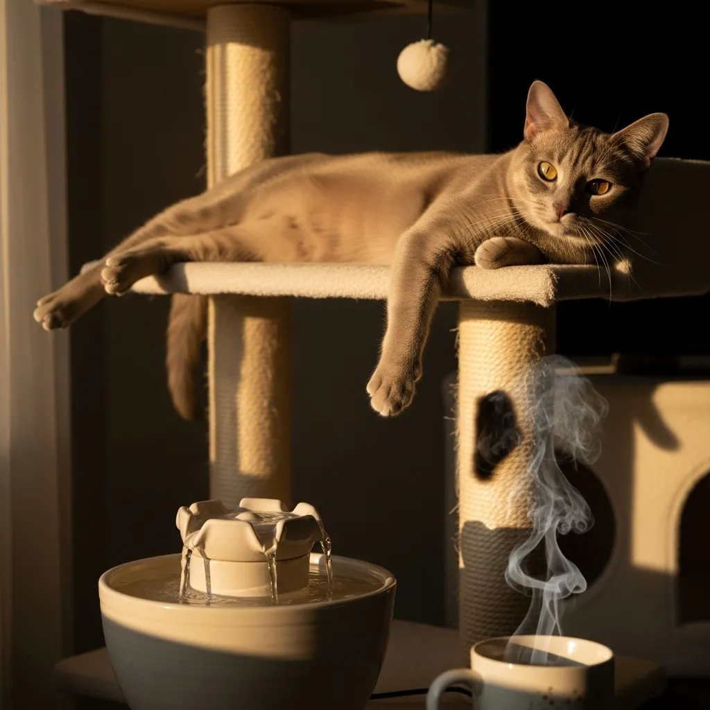Golden hour photography of mocha beige cat space showing why these colors photograph so beautifully
