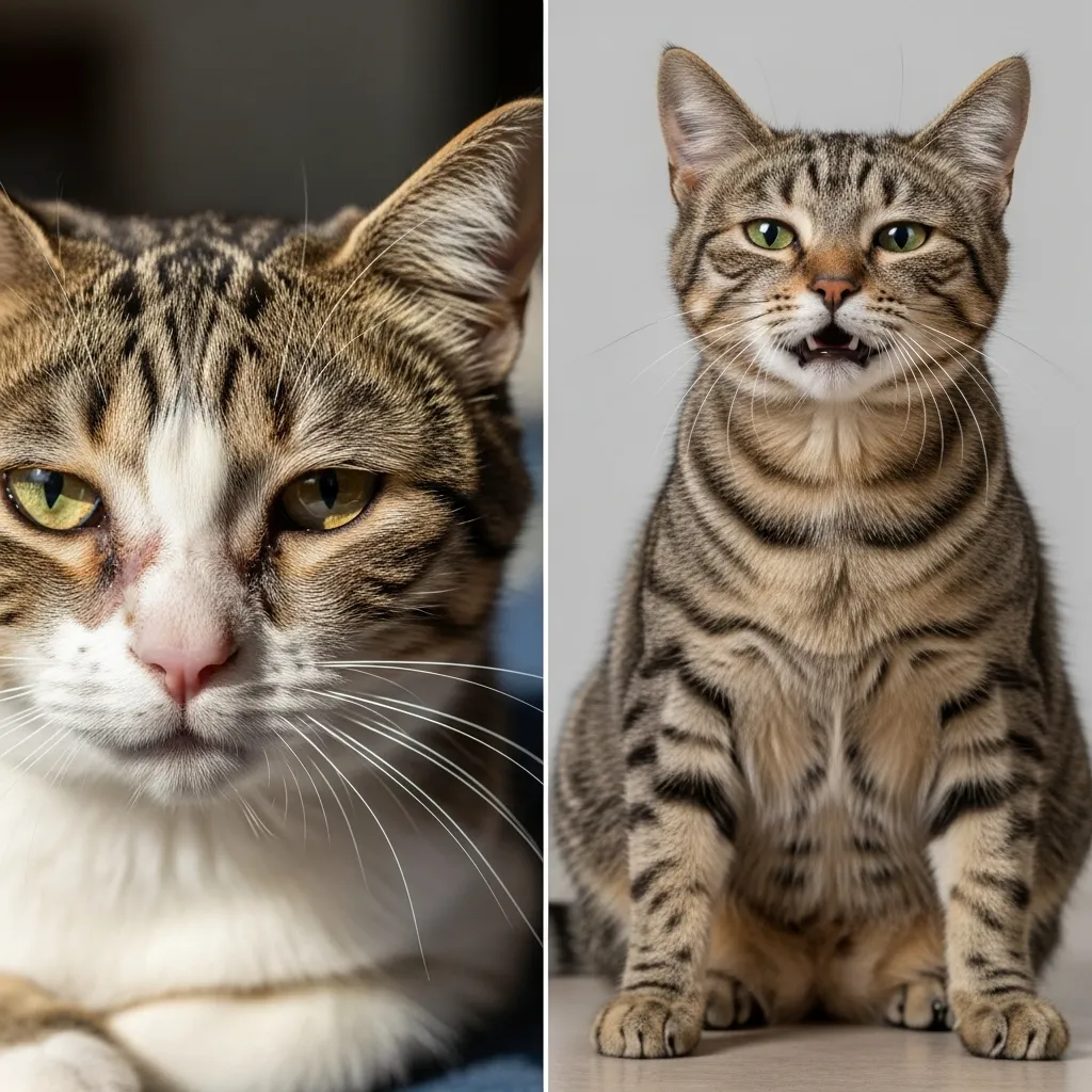 feline upper respiratory infection symptoms vs feline asthma comparison]