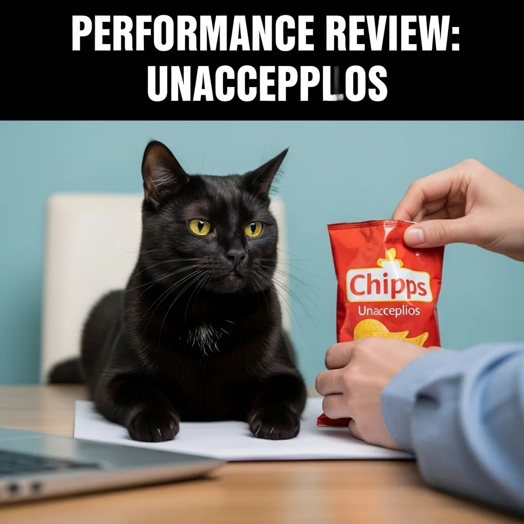 funny cat boss image of black cat judging human eating chips