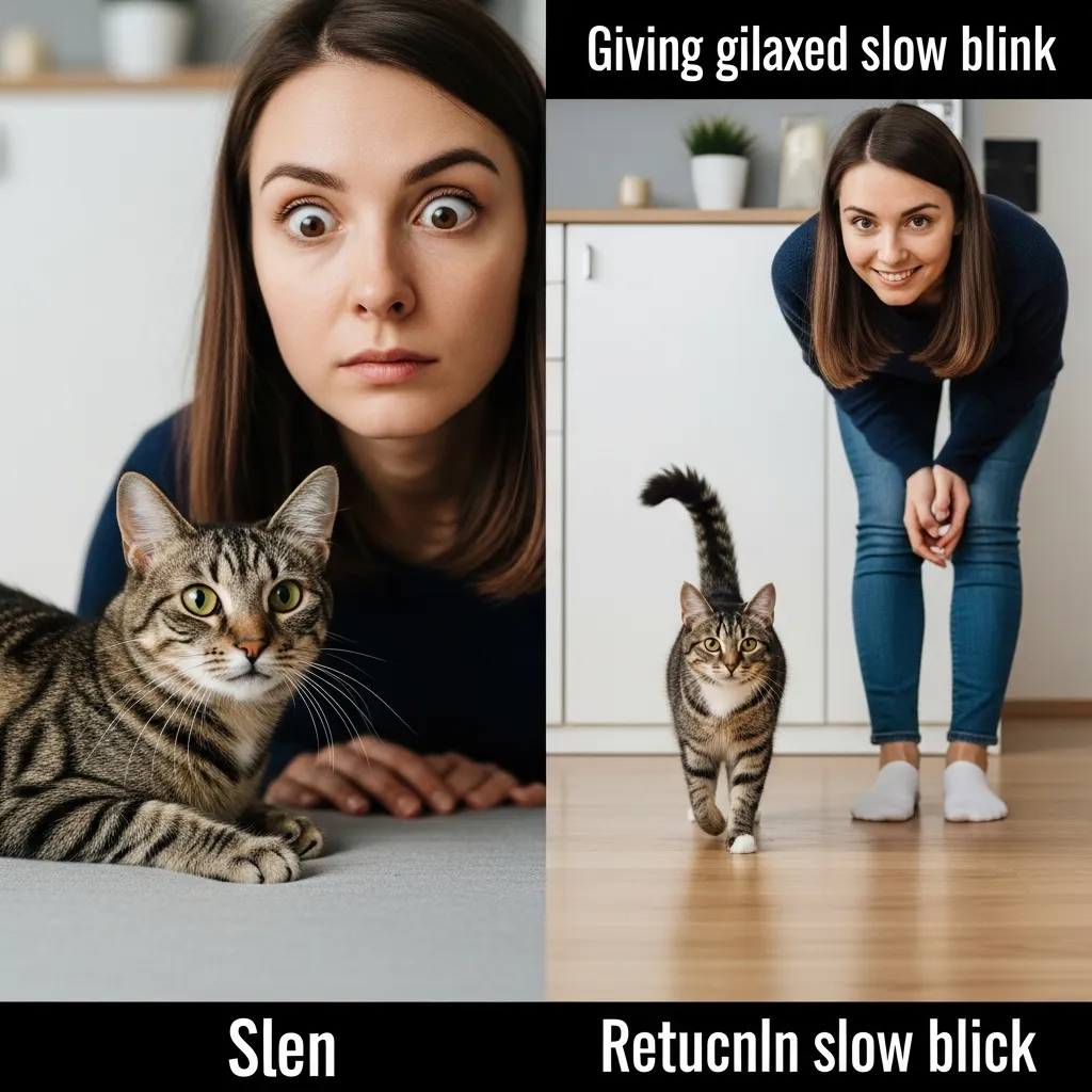 Before and after slow blinking – how cats respond to relaxed vs tense eye contact