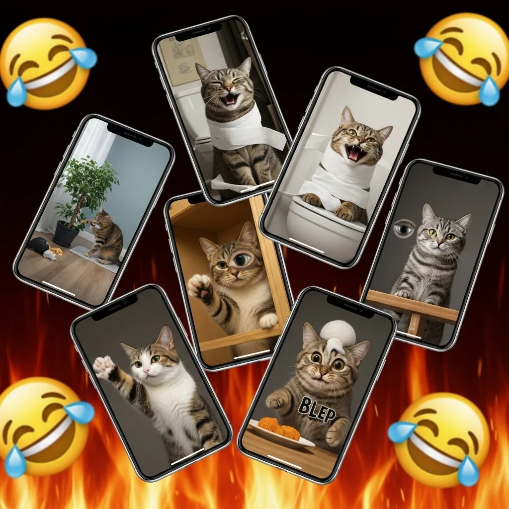 Top 2025 naughty cat memes blowing up TikTok and Instagram