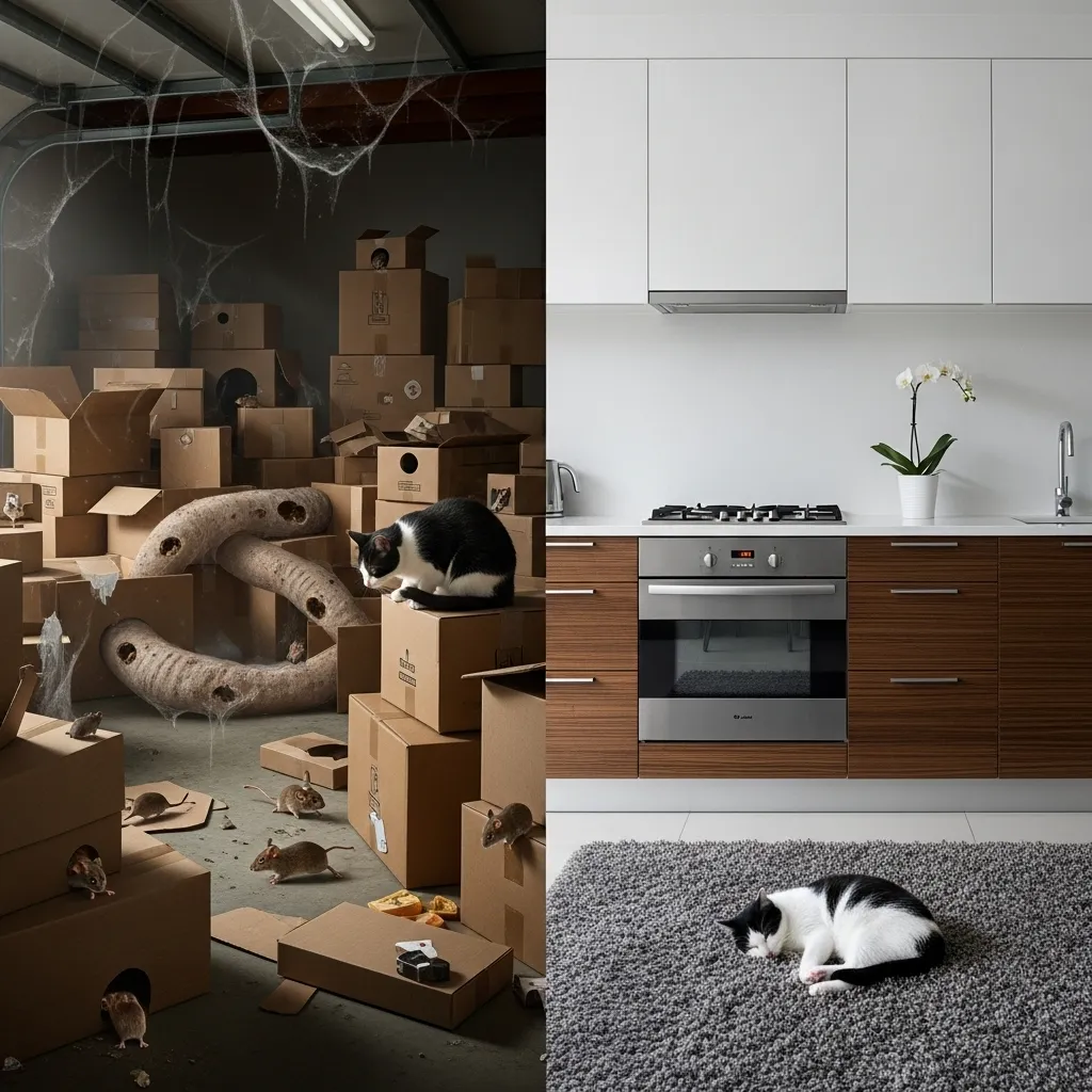 Cluttered vs clean home – how environment affects how long mice hide from cats