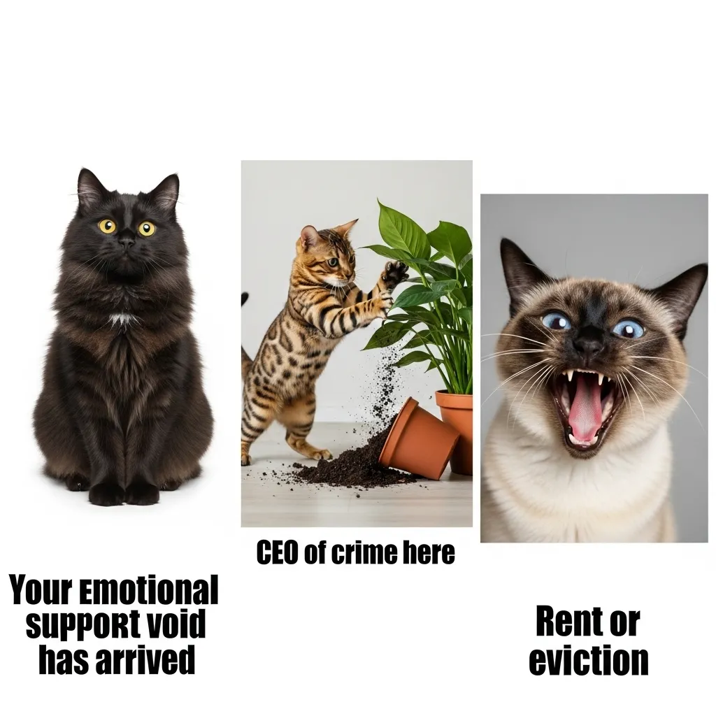 Daily Cat Memes 3 Top 3 viral cat meme trends 2025 – Emotional Support Void, CEO of Crime, Rent Collector Cat”