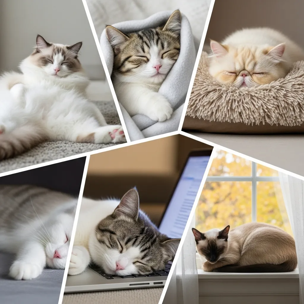 Lazy cat meme collection: top 5 sleepiest cat breeds in hilarious positions 😴🐱”