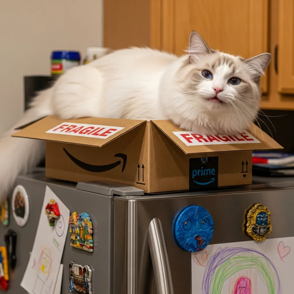 cat chooses box over bed funny cat naps 2025
