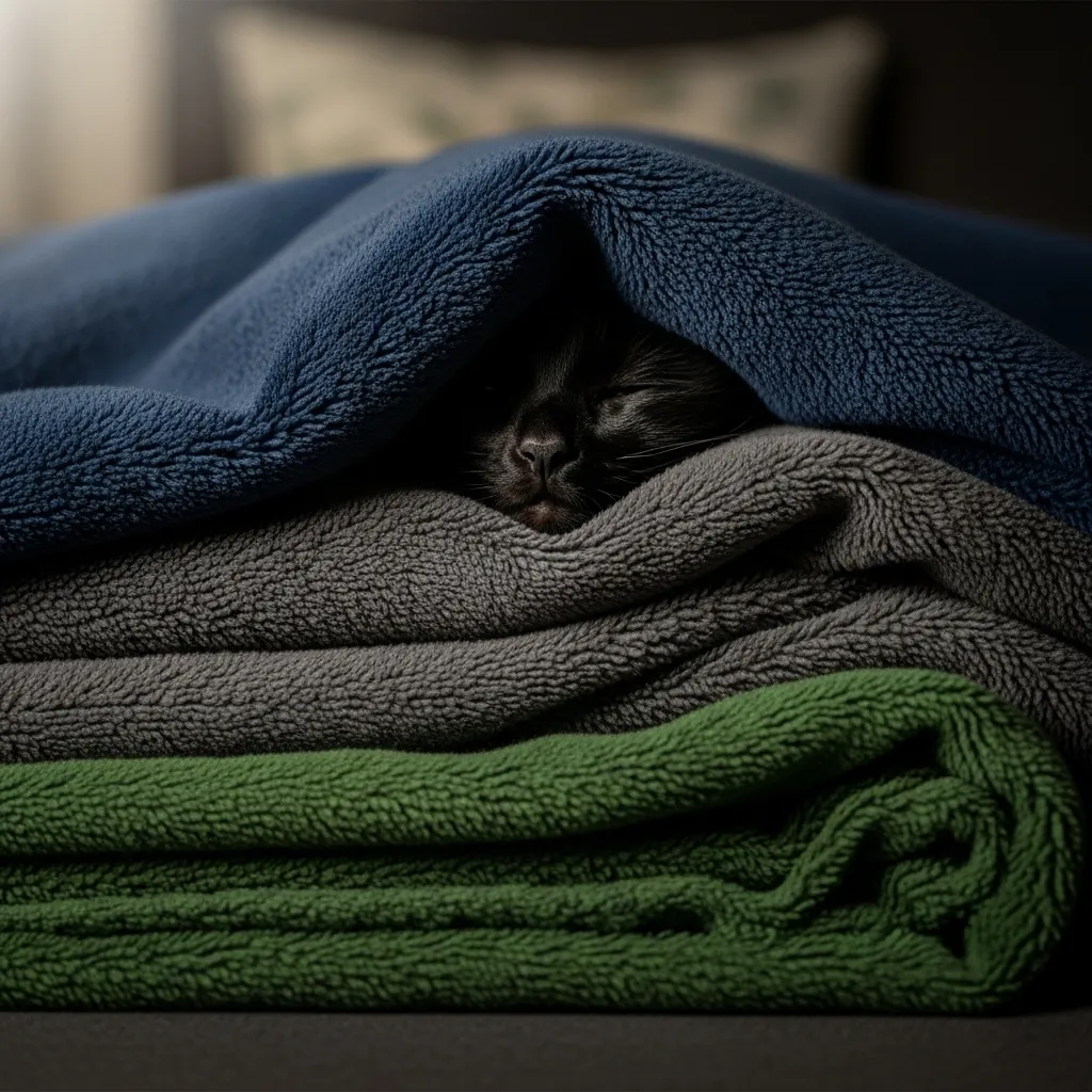 How Cold Is Too Cold for Cats 2 Cat burrowing under blankets – classic sign of feeling cold