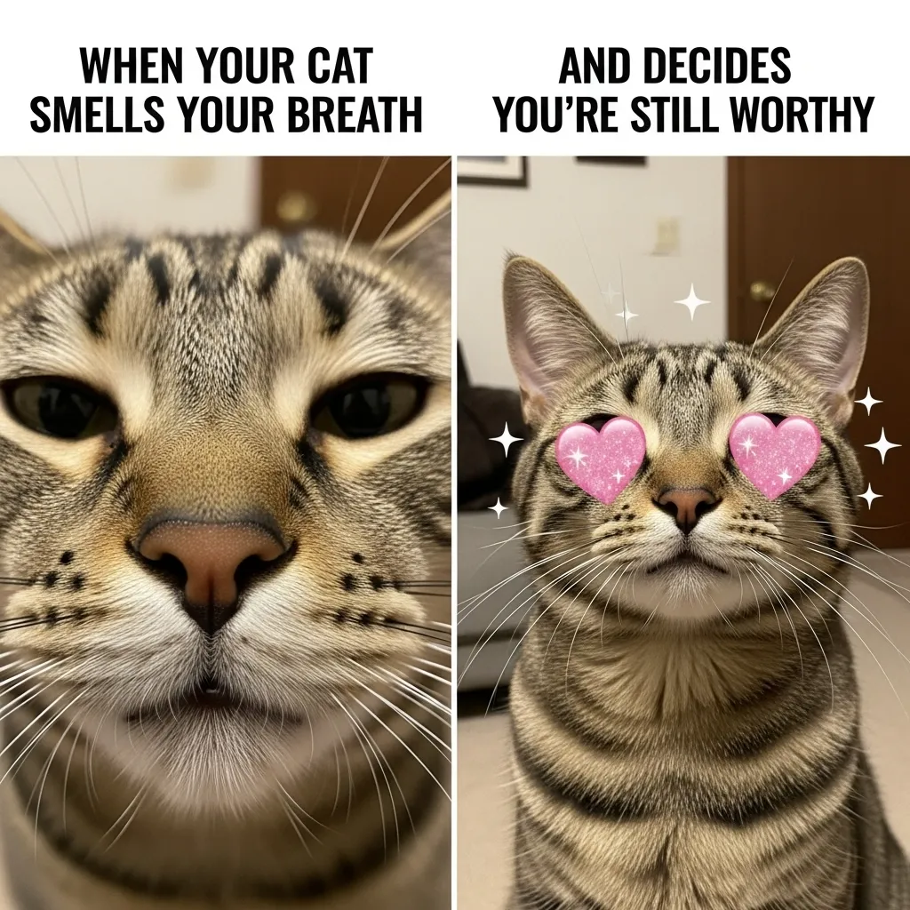 Viral TikTok trend – cat smelling owner’s breath meaning love and curiosity