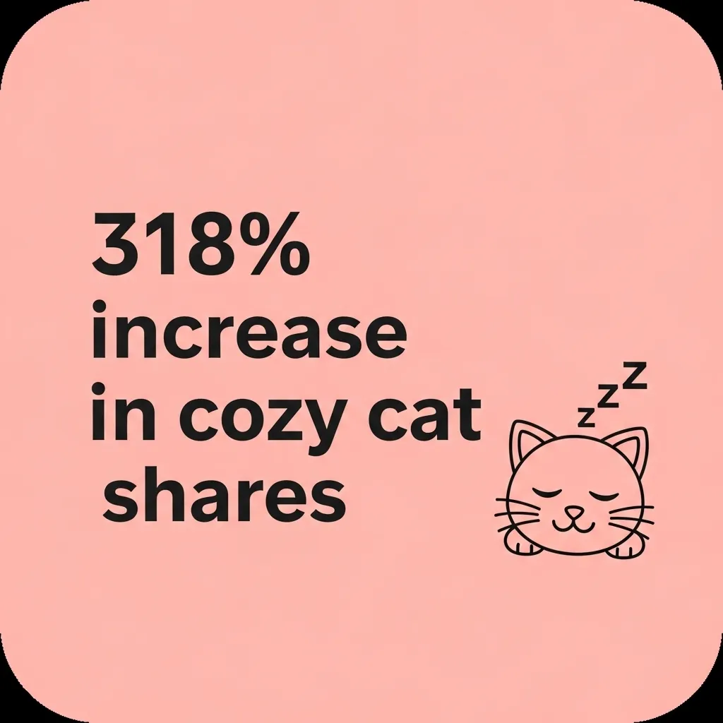 cozy cat meme statistics 2025 – 318% growth chart