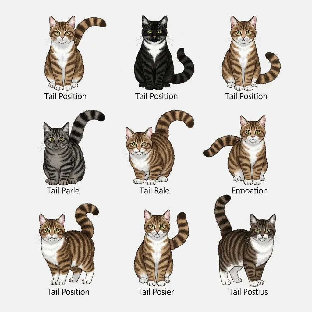 Cat tail positions explained, the question-mark tail means love