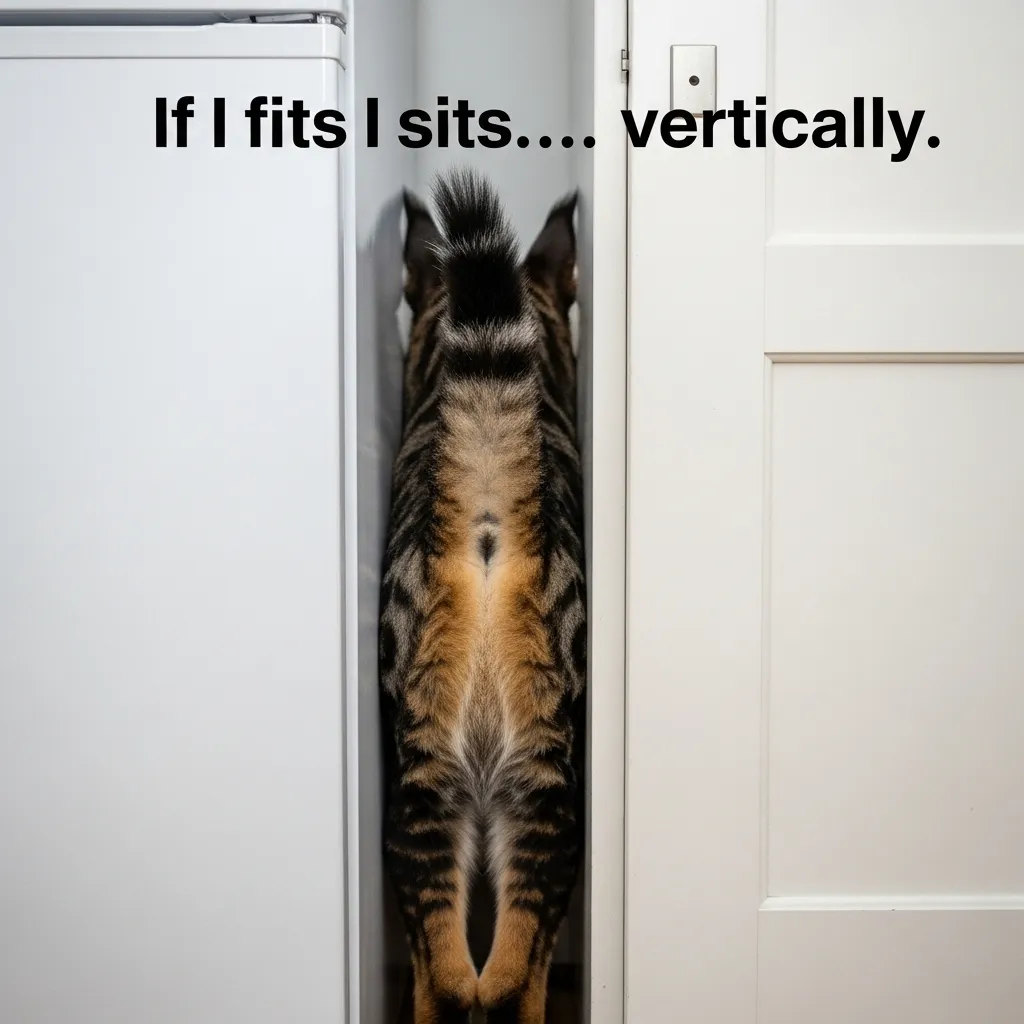 cat hiding in fridge gap meme 2025 – 28 million view