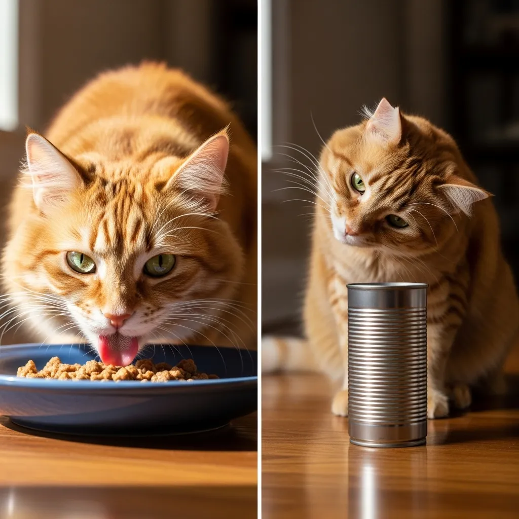 Wide shallow dishes reduce whisker fatigue and encourage cats to eat wet food