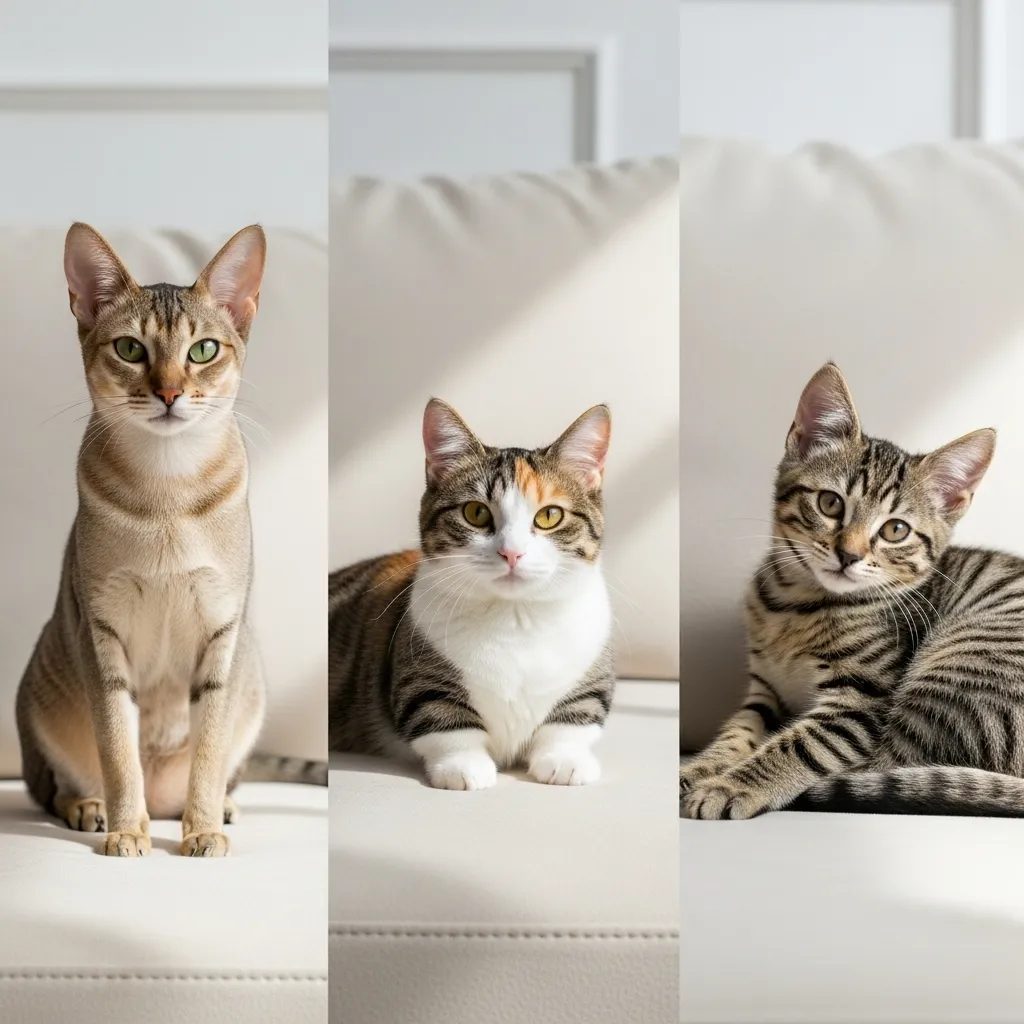 Size comparison of true small cat breeds vs regular kitten