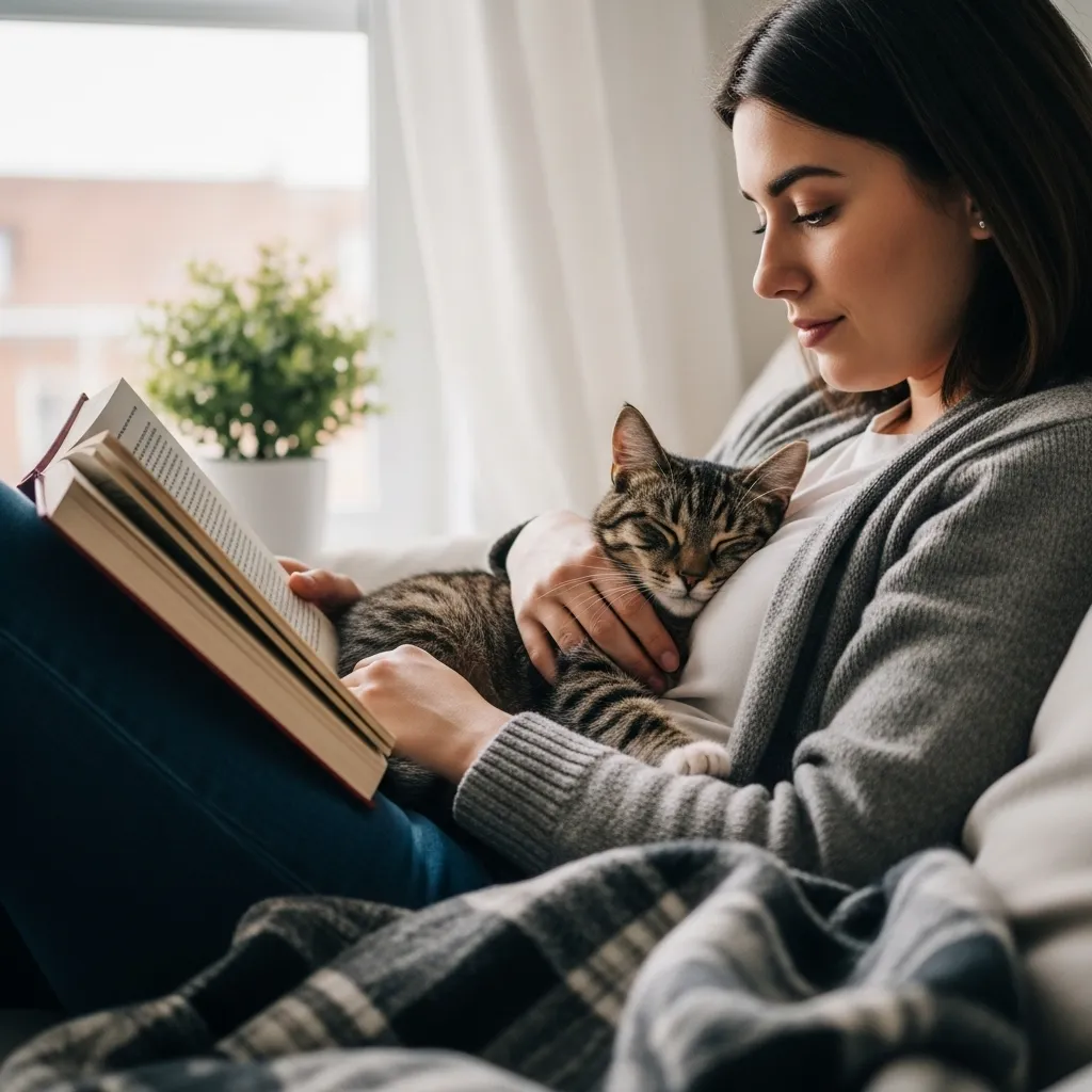 The rewarding bond between new cat owner and their kitten after following proper care guide