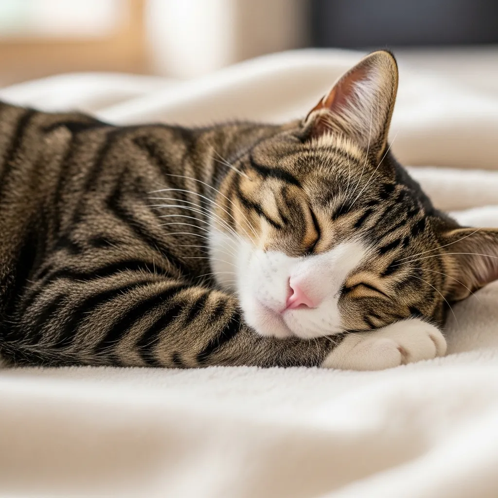 Healthy cat nose after successful runny nose treatment – recovery goal