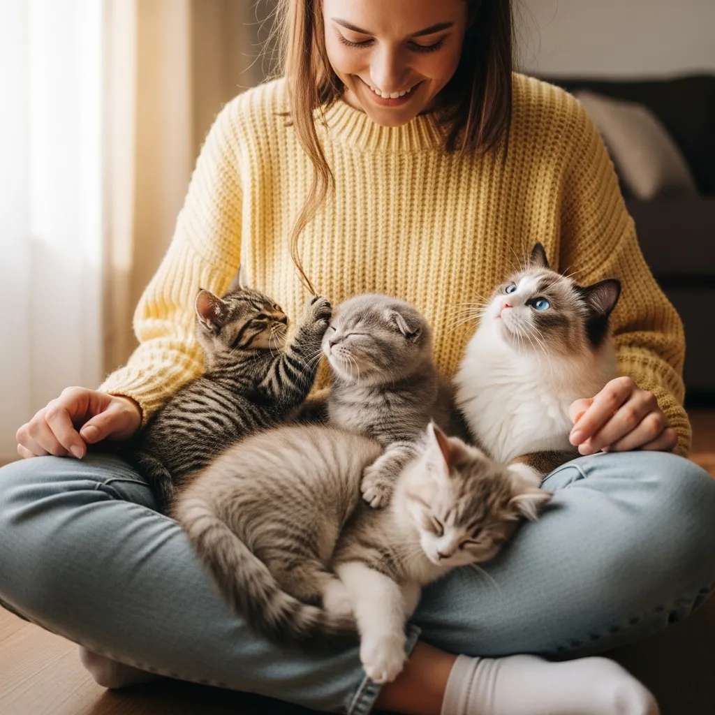 The Cutest Cat Breeds in the World 5 Living the dream with the cutest cat breeds – Munchkin, Scottish Fold, and Ragdoll kittens