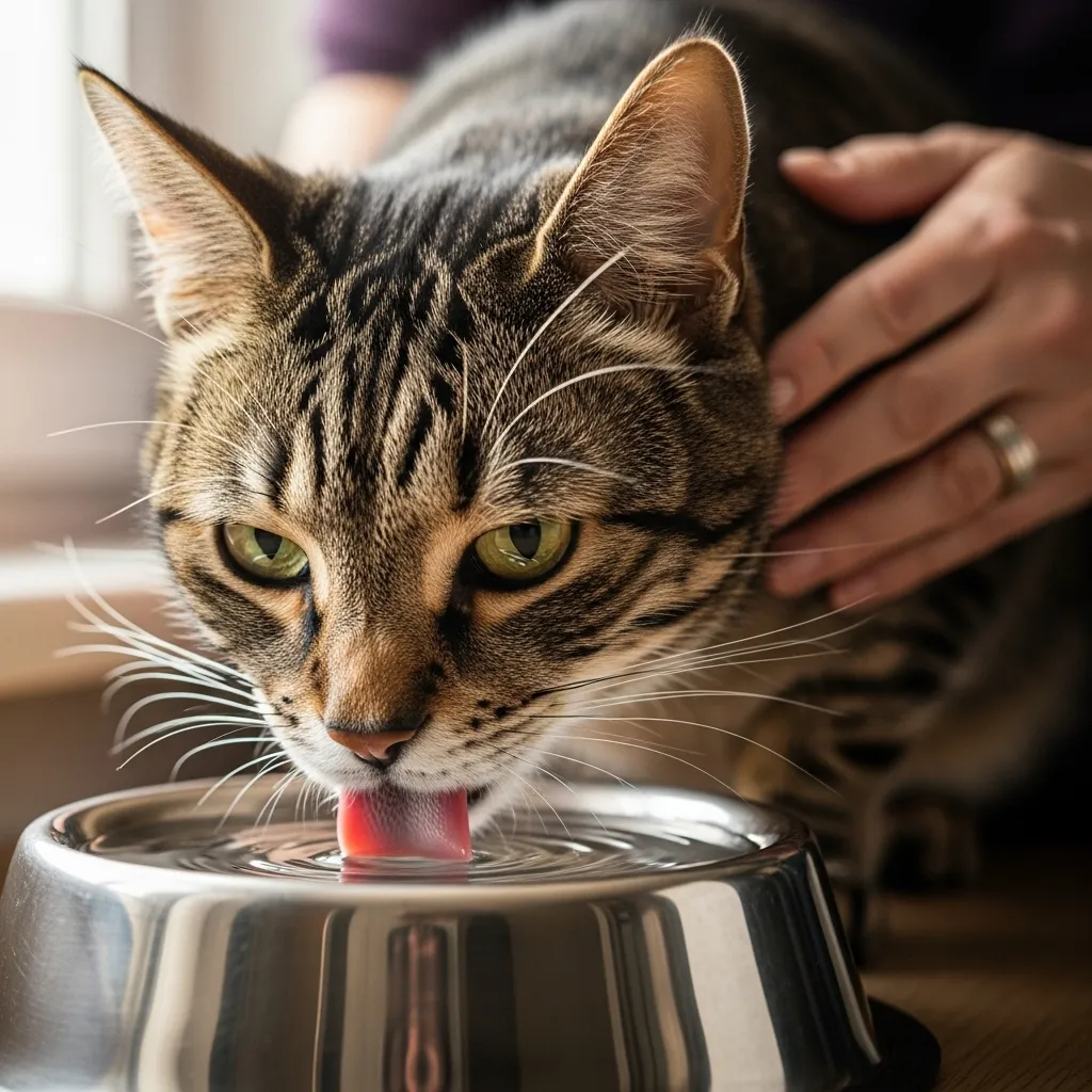 How Long Can a Cat Live with Diabetes Without Insulin 1 Cat with diabetes showing classic sign of excessive thirst (polydipsia)