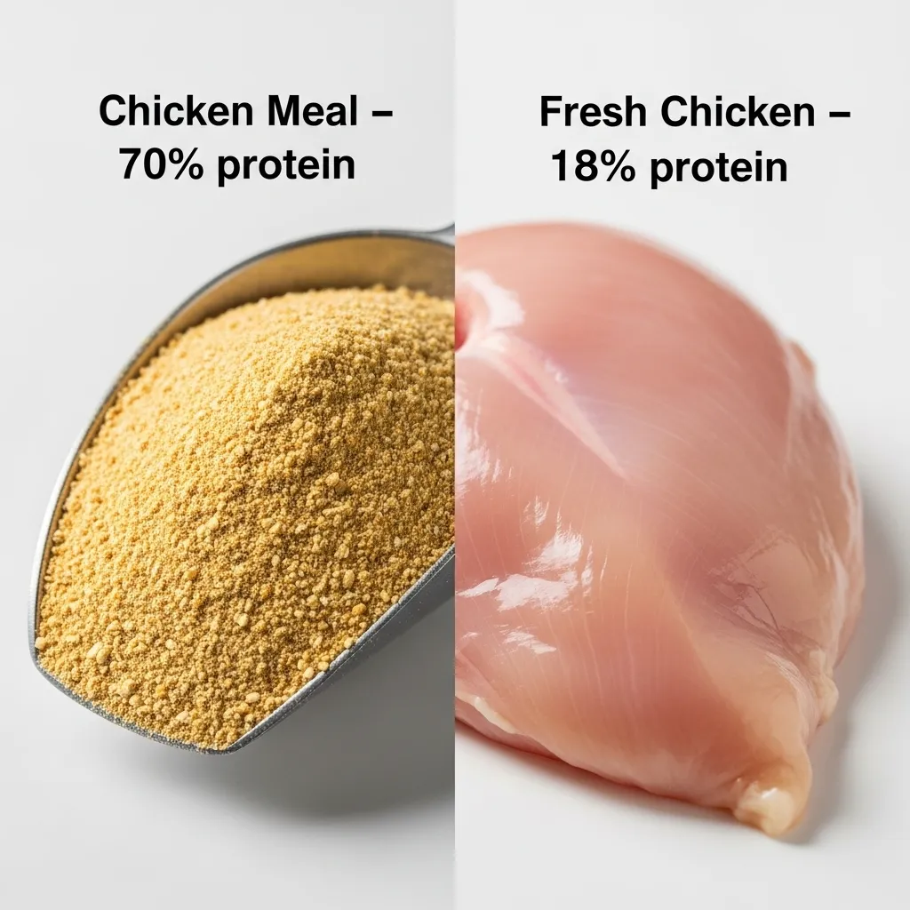  Chicken meal vs fresh chicken protein concentration comparison
Cat Food