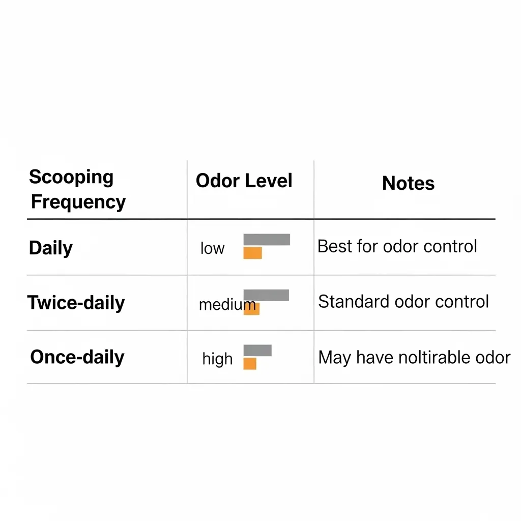 How often you scoop directly affects cat litter smell – visual chart