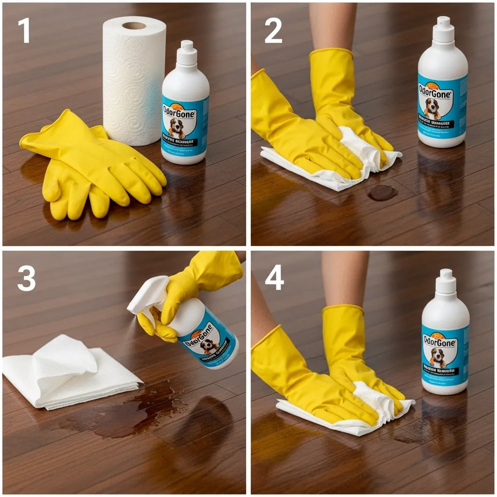 Step-by-step guide to cleaning fresh cat poop from hard floors