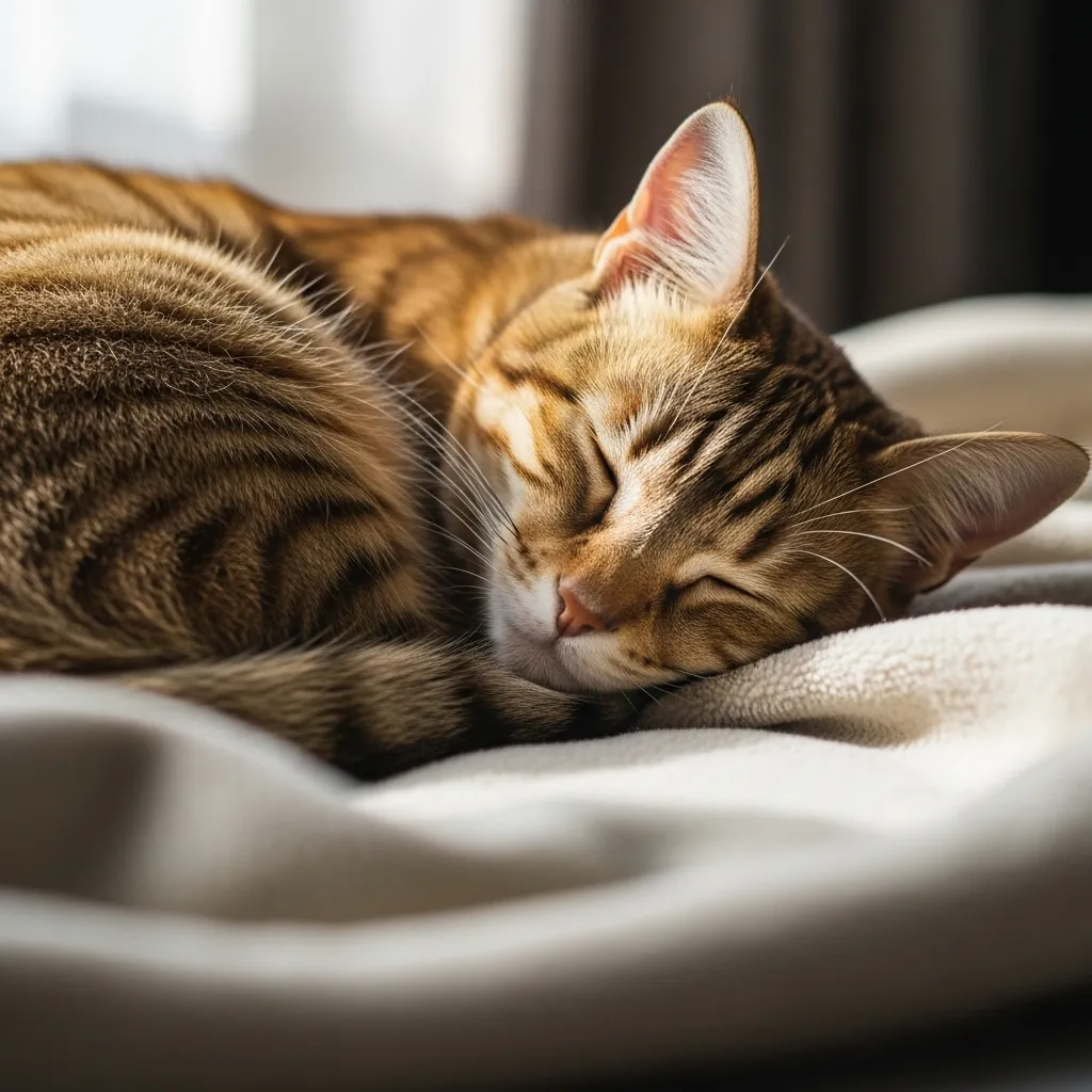 Cat sleeping peacefully – many sudden deaths happen during rest when heart or blood-clot complications strike