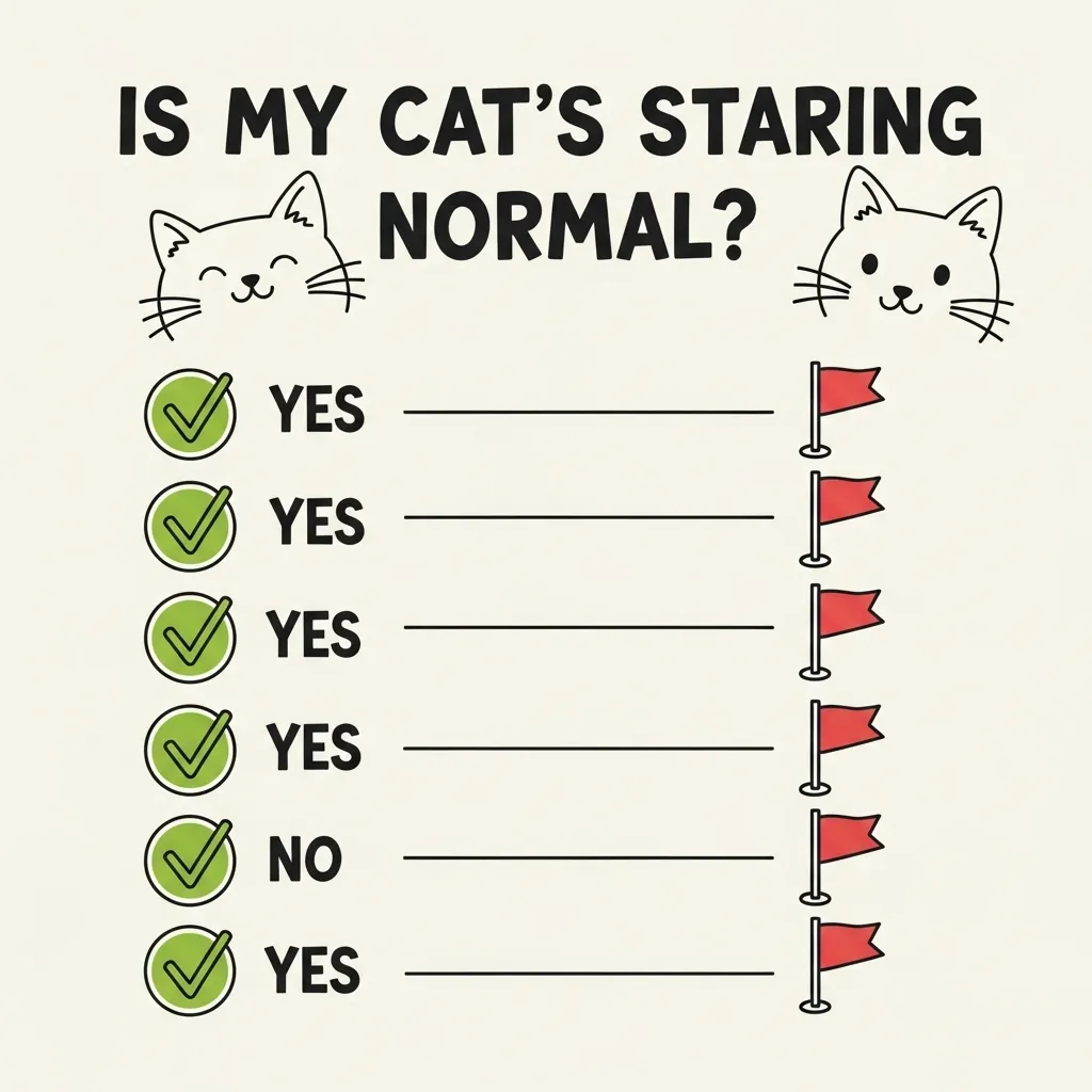 Quick checklist – when cat staring at wall is normal vs when to call the vet