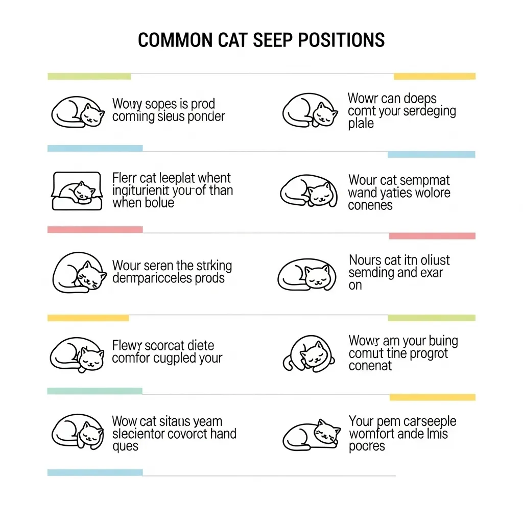 Cat sleeping positions meaning infographic – understand what your cat is telling you