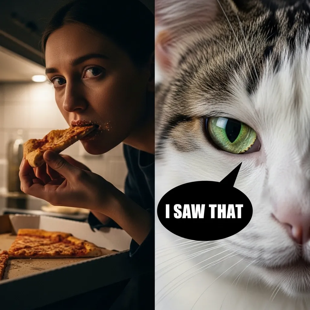  Classic silent judgment cat meme featuring intense cat side-eye – the original judgy cat expression that started it all