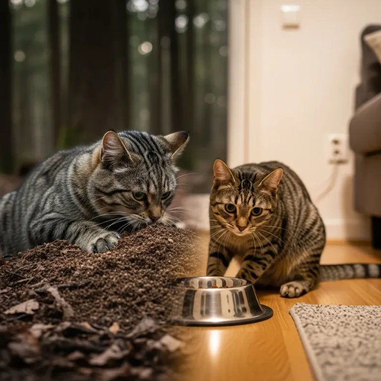 The Curious Cat at the Kitchen Door
