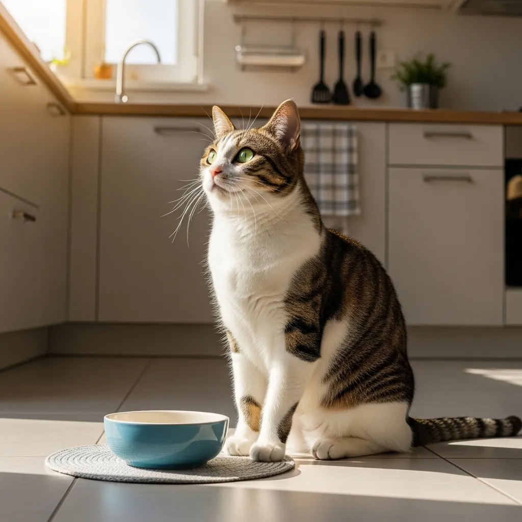 How Cats Adapt Their Behavior to Human Schedules 4 waiting for scheduled feeding time, illustrating routine anticipation.