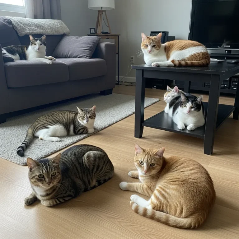 Understanding Multi-Cat Dynamics in Shared Spaces