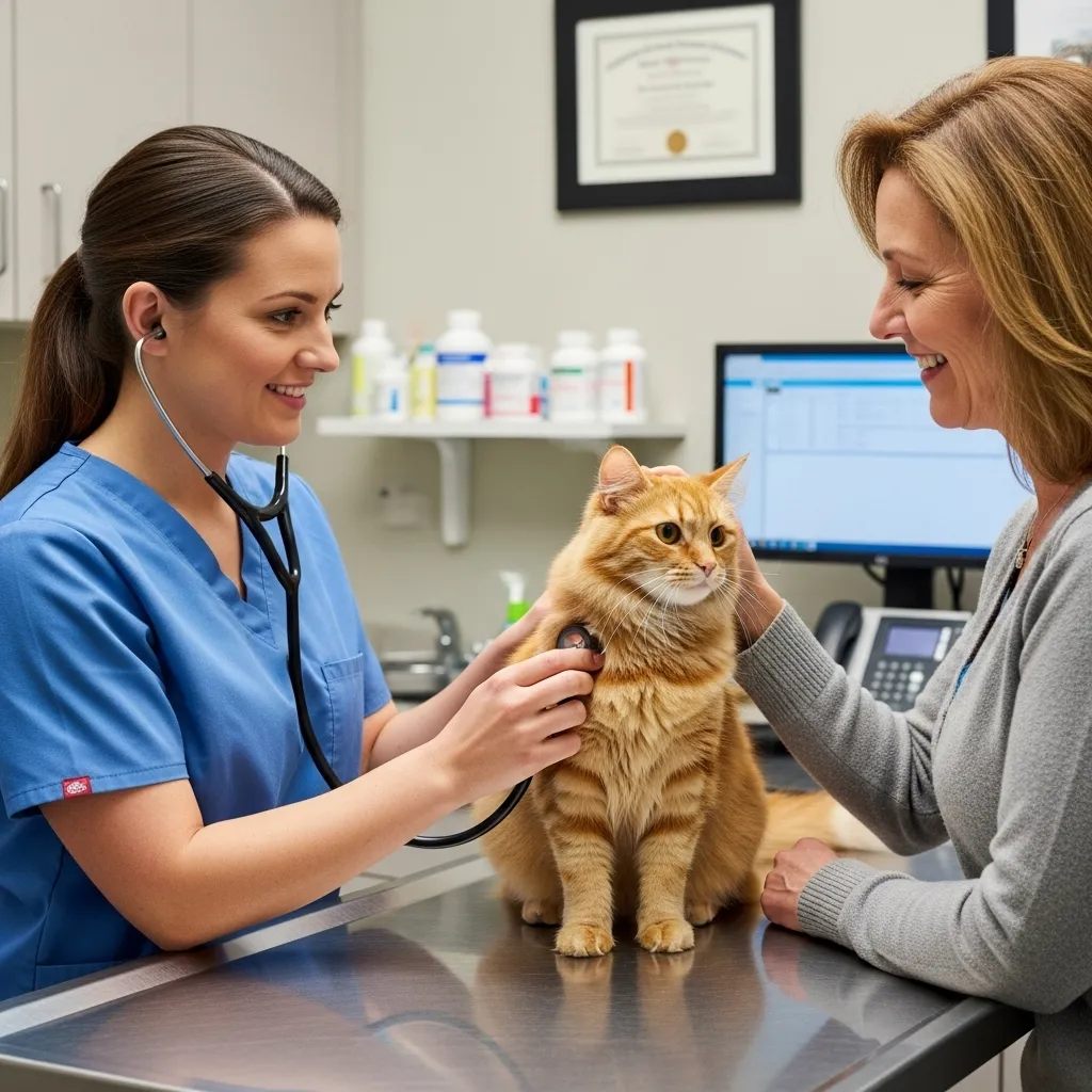 Vet helping build trust during a check-up