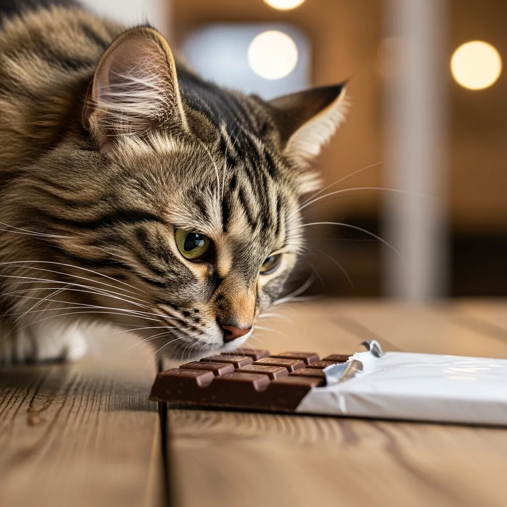 Veterinarian checking cat for signs of food toxicity