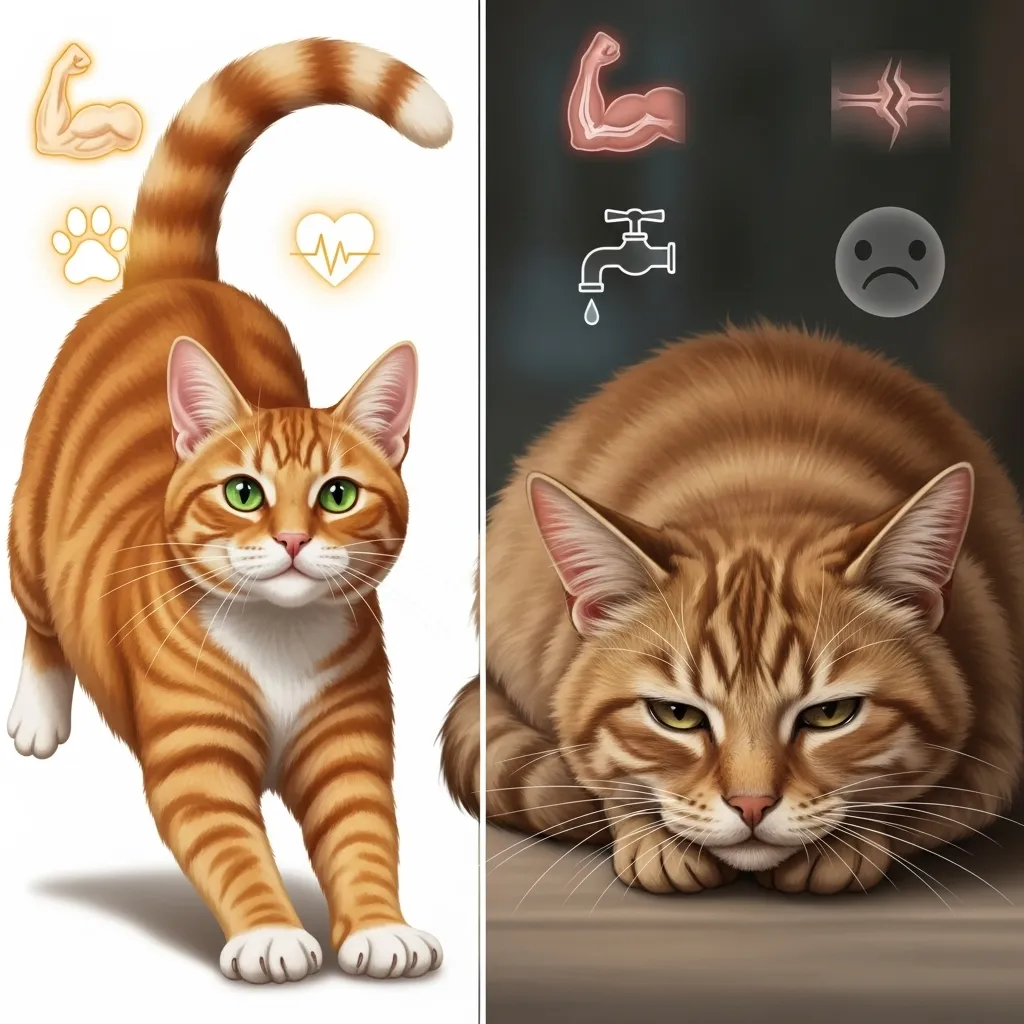Effects of protein quality on cat health comparison.