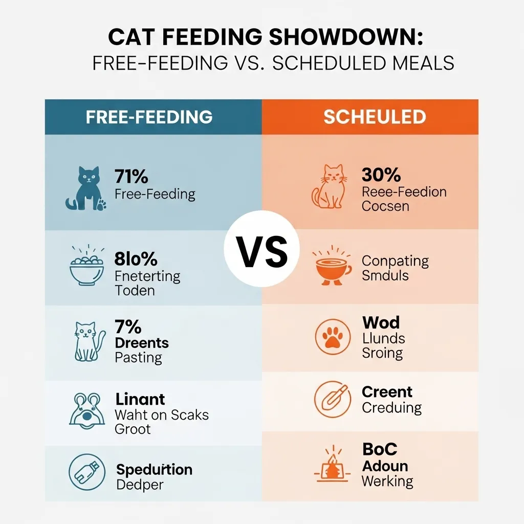  Comparison of free-feeding and scheduled feeding methods for cats.