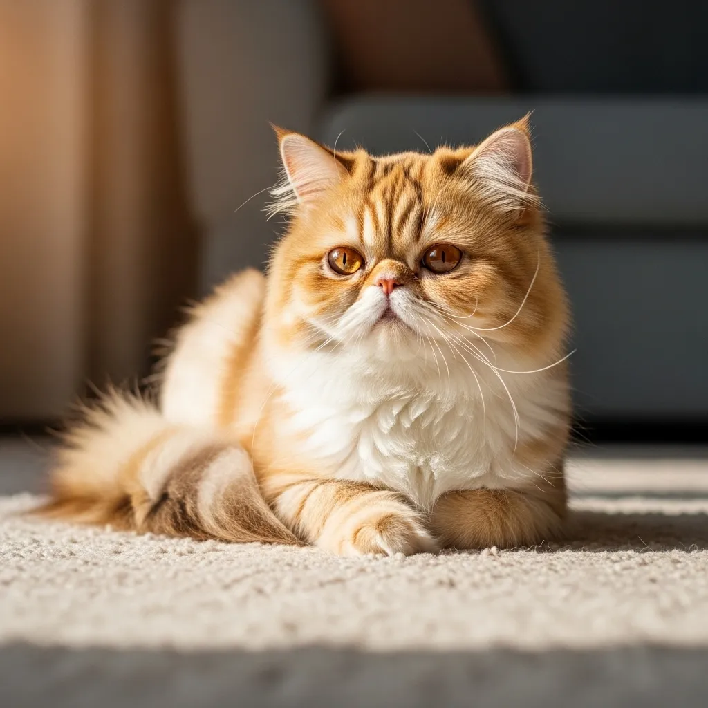 Majestic Persian cat lounging regally, representing ultimate feline tranquility