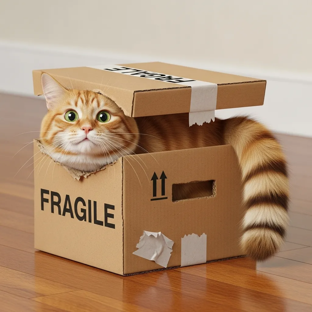 A cat demonstrating its love for impossibly small spaces