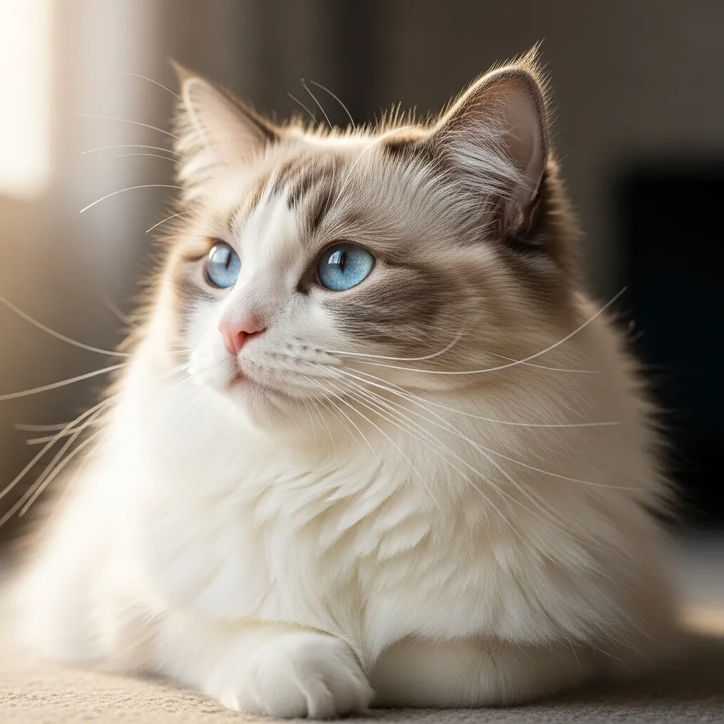Ragdoll cat showing gentle, calm personality traits