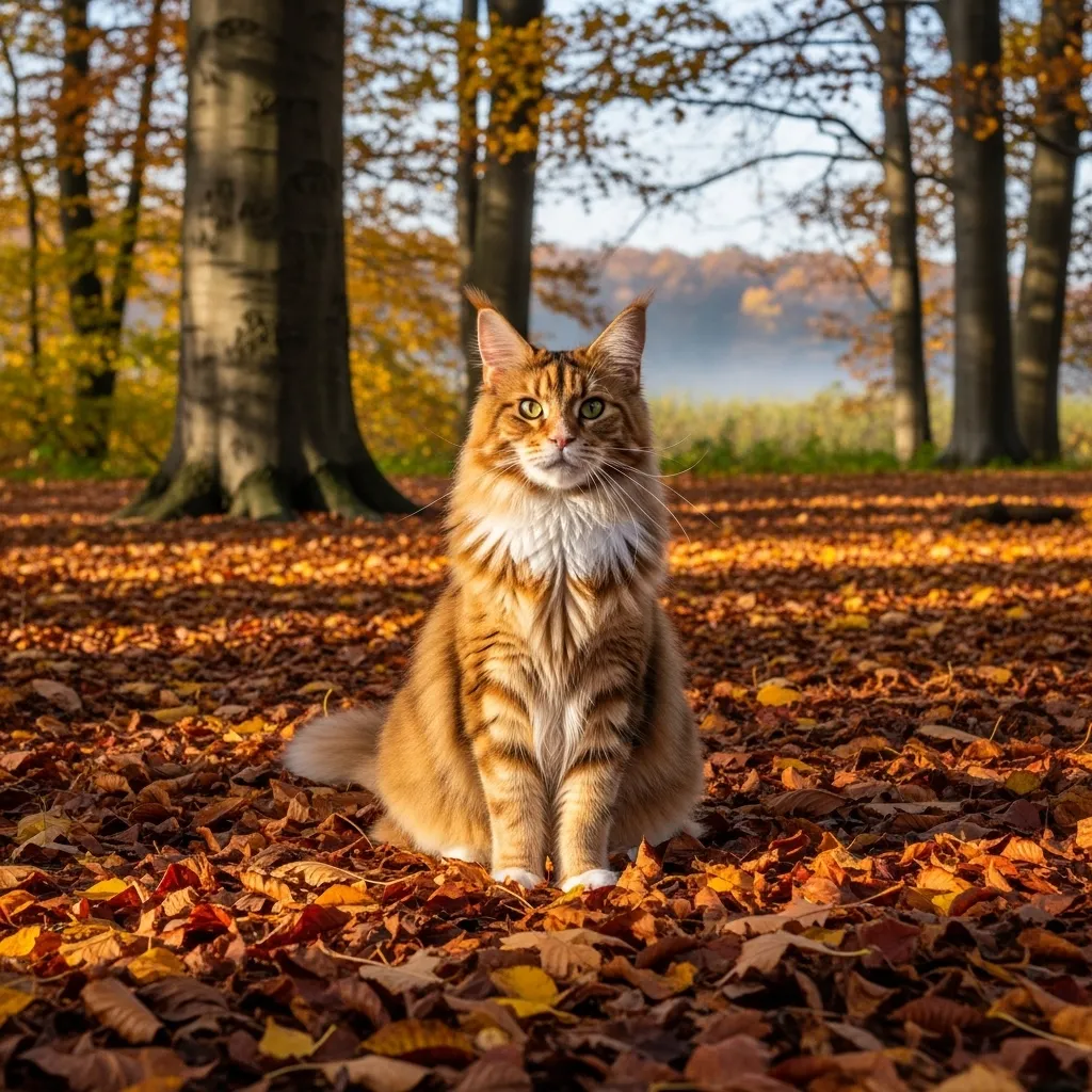 Serene cat in natural setting representing nature-themed rare cat names like Juniper or Cedar.
