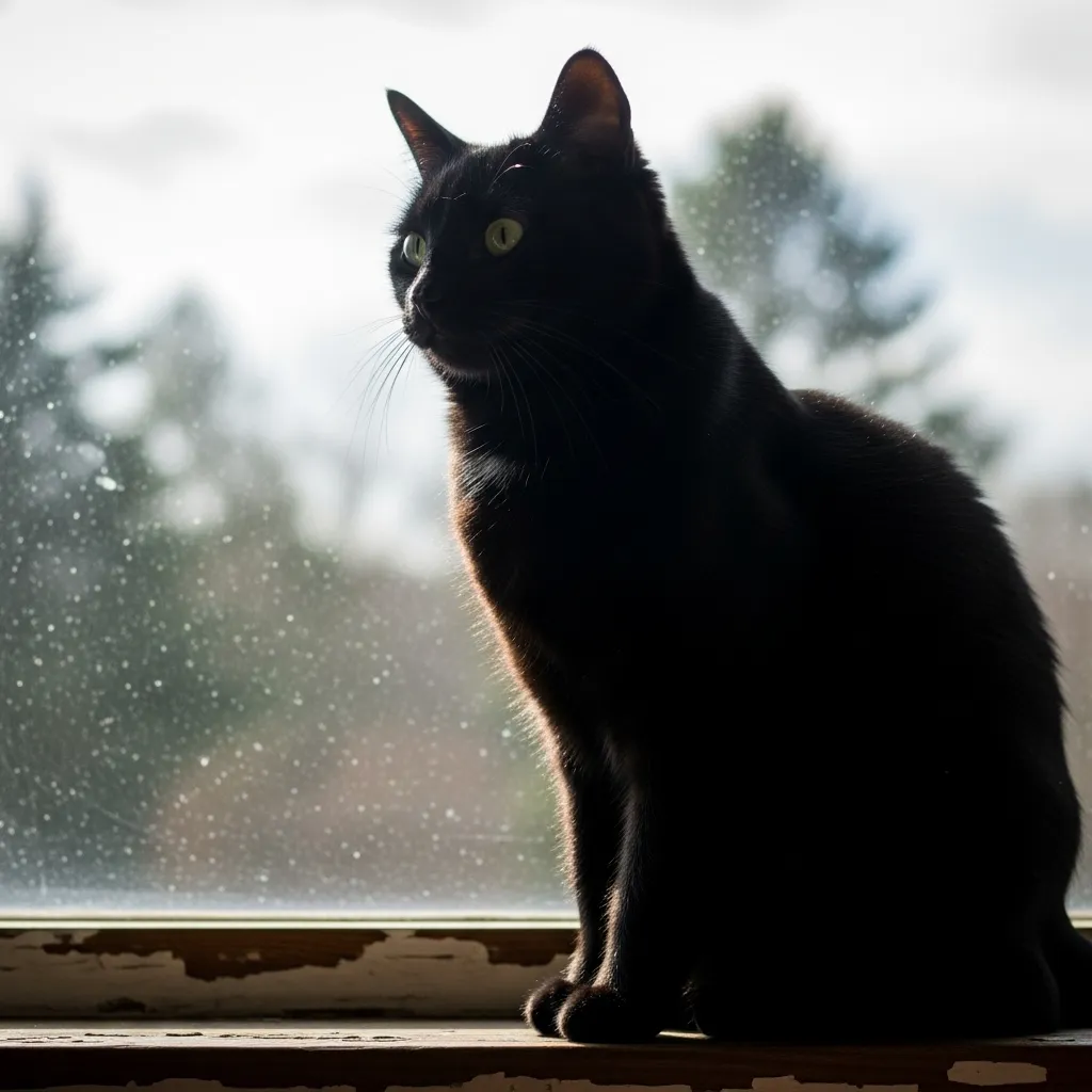A cat demonstrating focused observation while sitting on a windowsill.