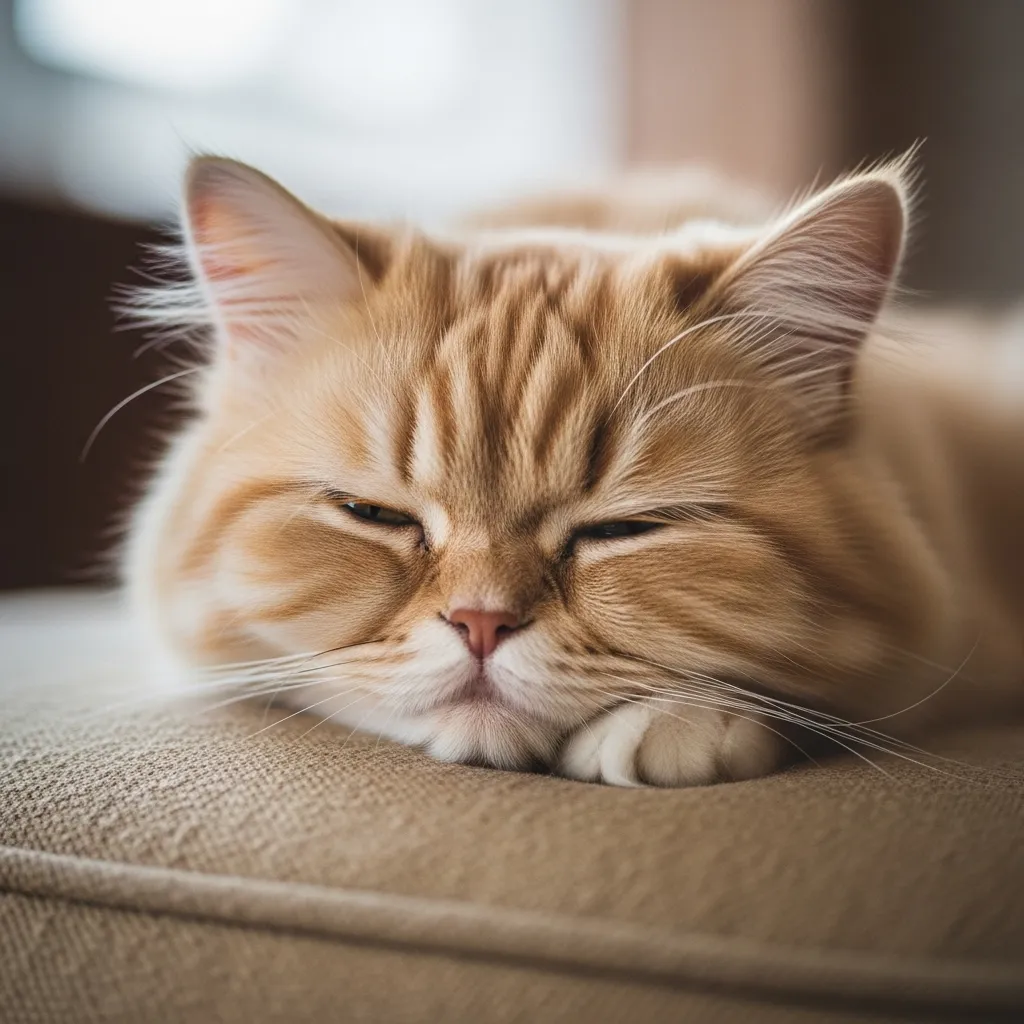 Persian cat in calm rest, highlighting gentle features.