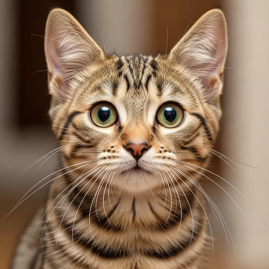  Curious kitten gazing at viewer, ideal for rare names like Lark or Elio.