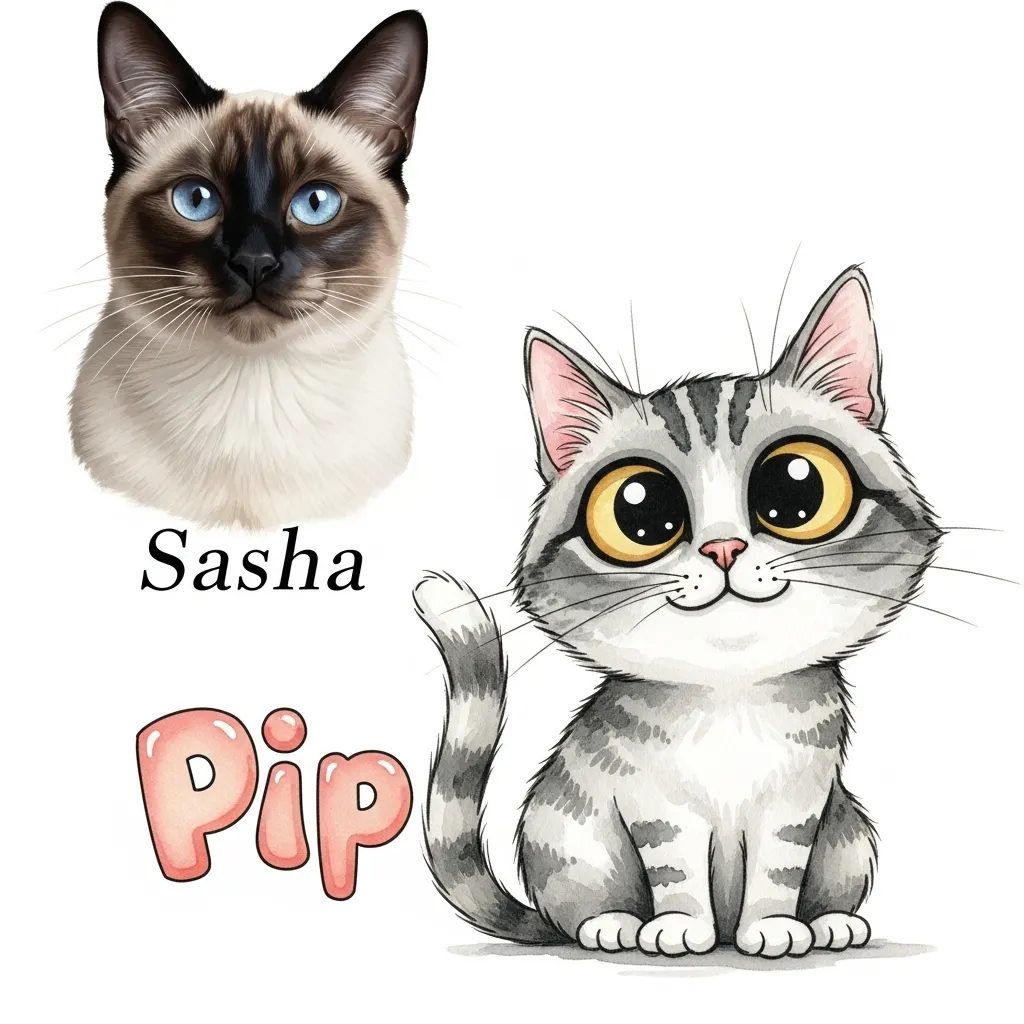 Artistic collage of beautiful cats inspiring aesthetic short names