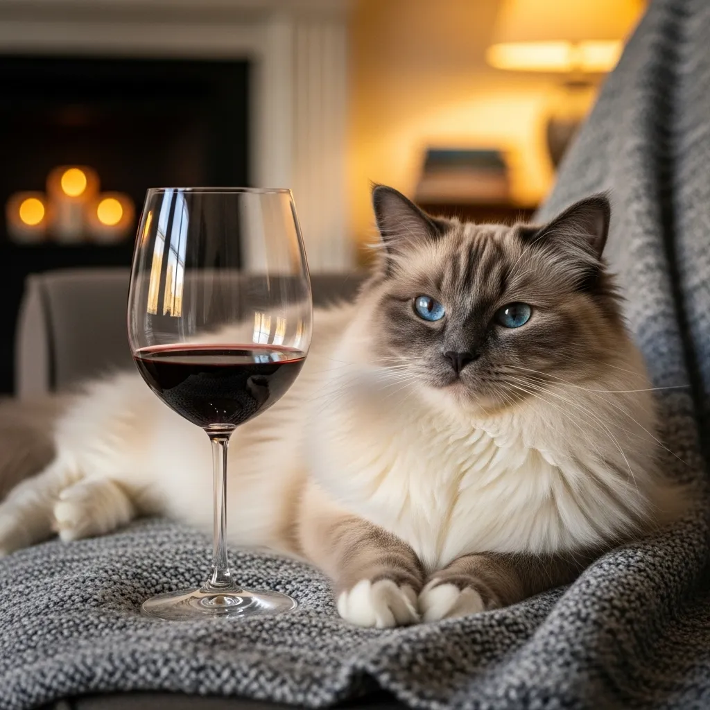 Ragdoll cat with fine wine-inspired luxury name.