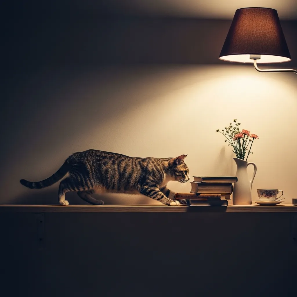 "The moment before the inevitable crash – cats failing at stealth