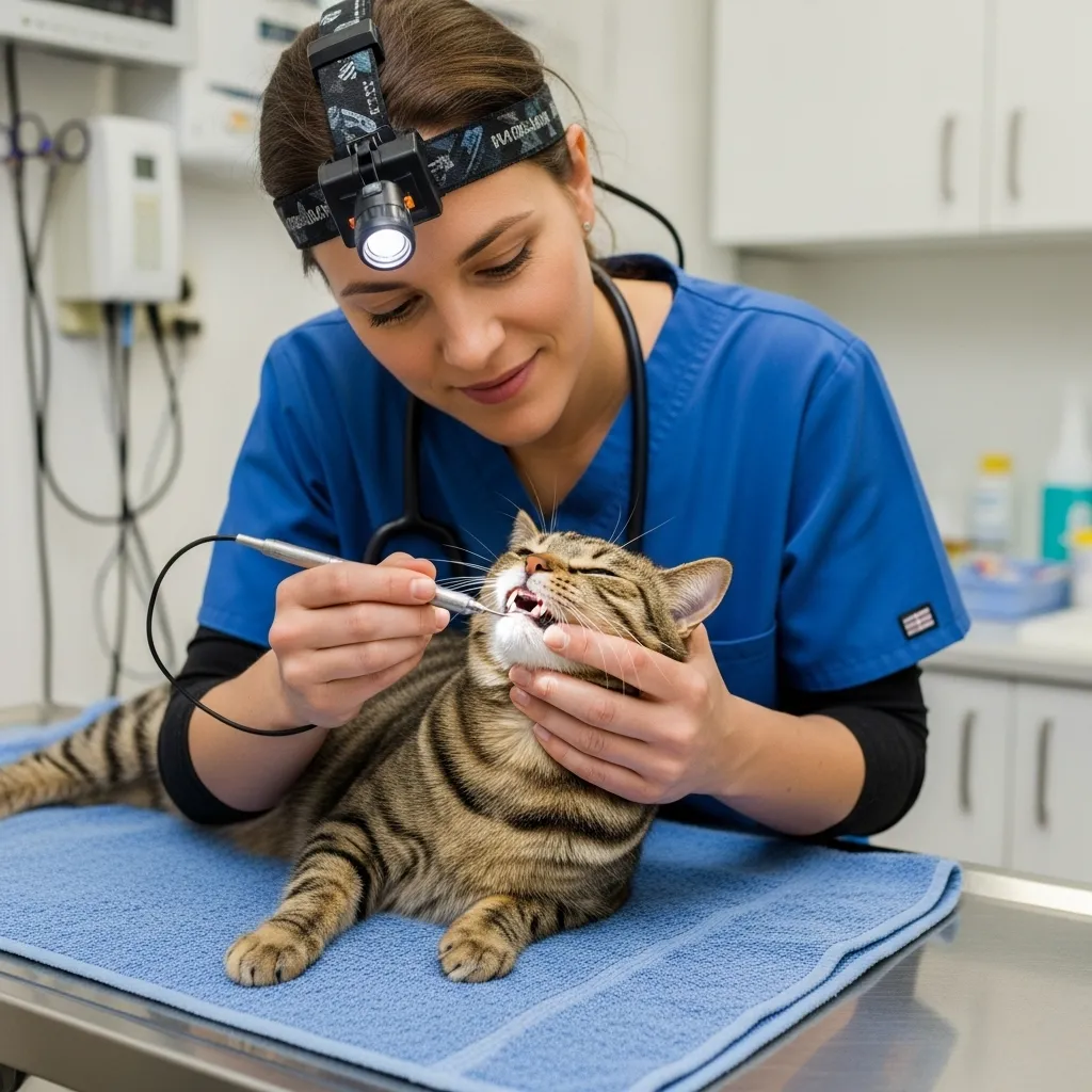Regular dental check for indoor cats to prevent disease