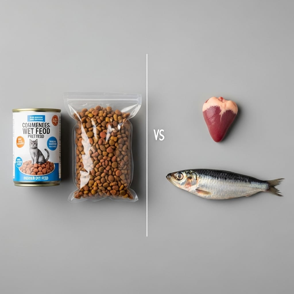 Comparison of commercial cat food and natural whole-food sources of taurine for cats