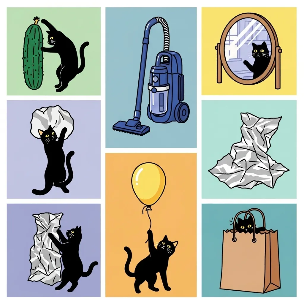 Common household items that often surprise cats visual guide