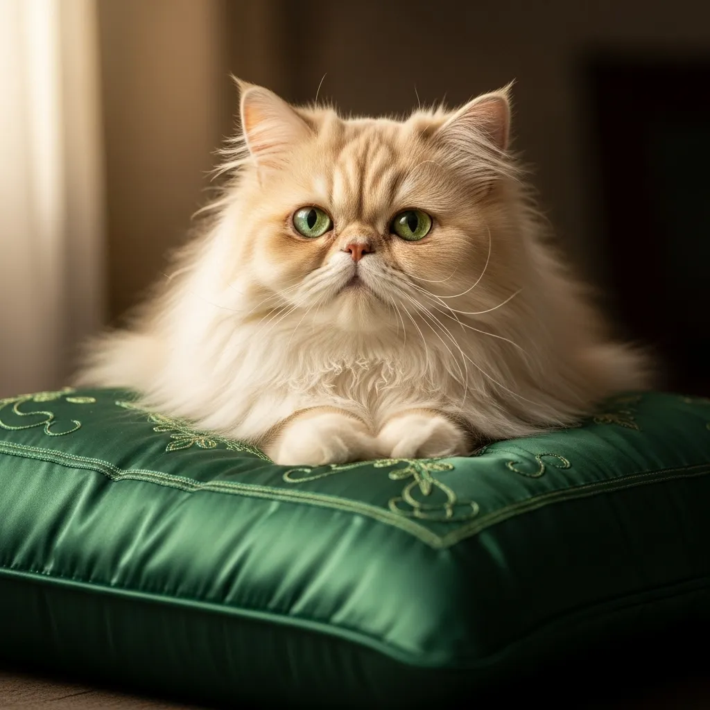 Sophisticated Persian cat embodying luxury
