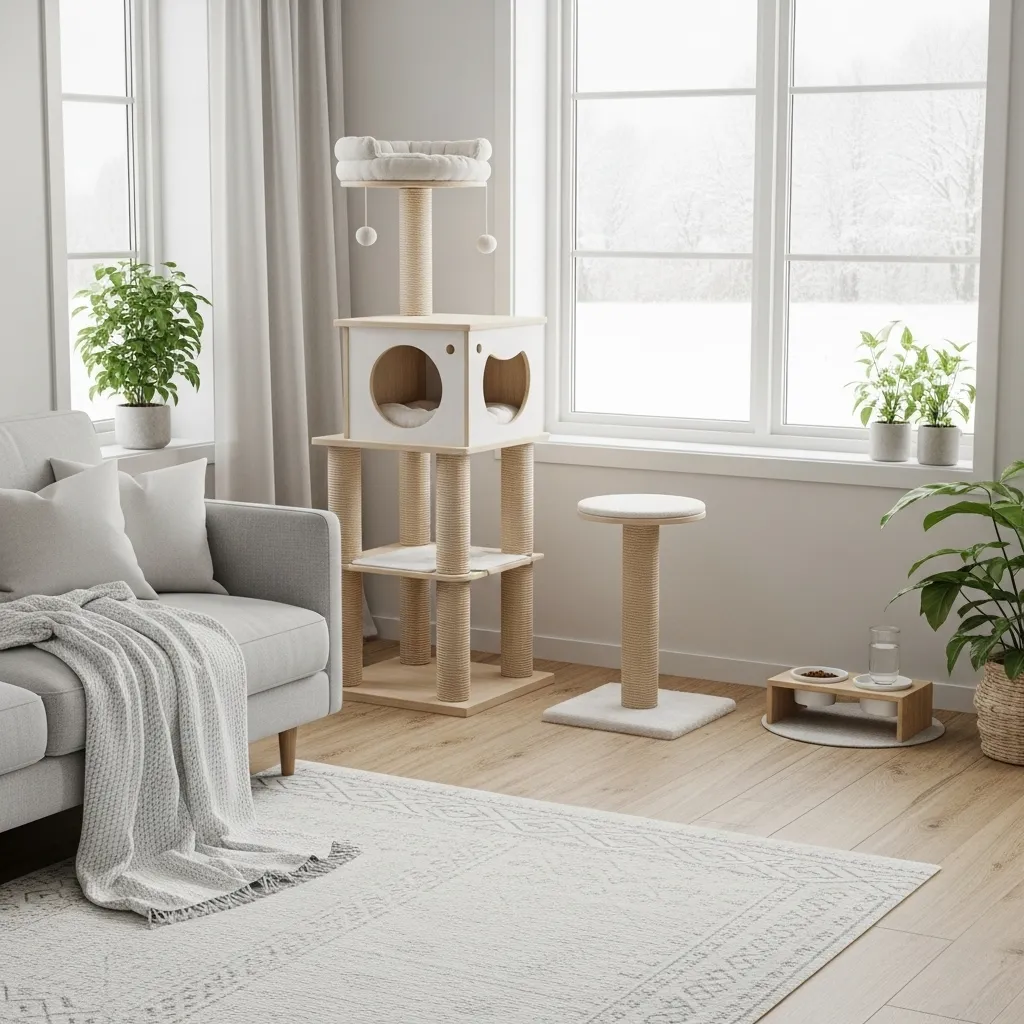 "A stable, resource-rich home environment that builds cat confidence through predictability.